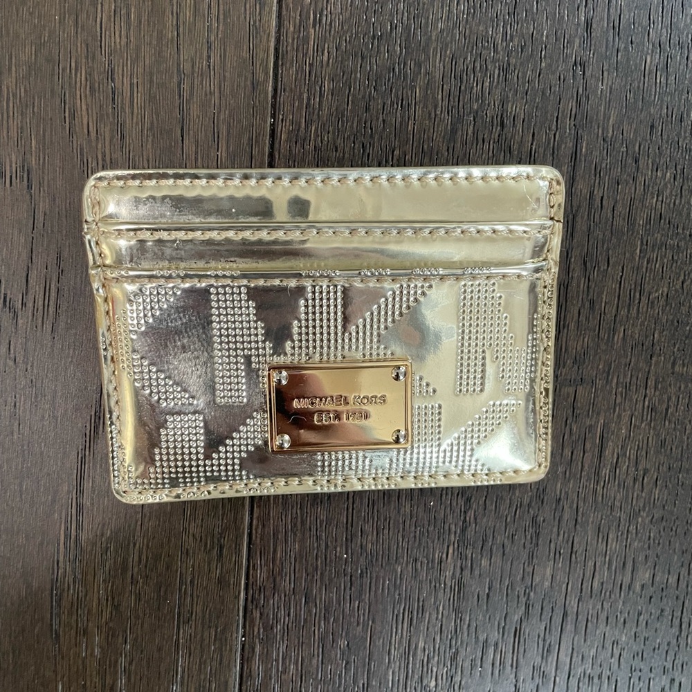 Gold Michael Kors Card Holder
